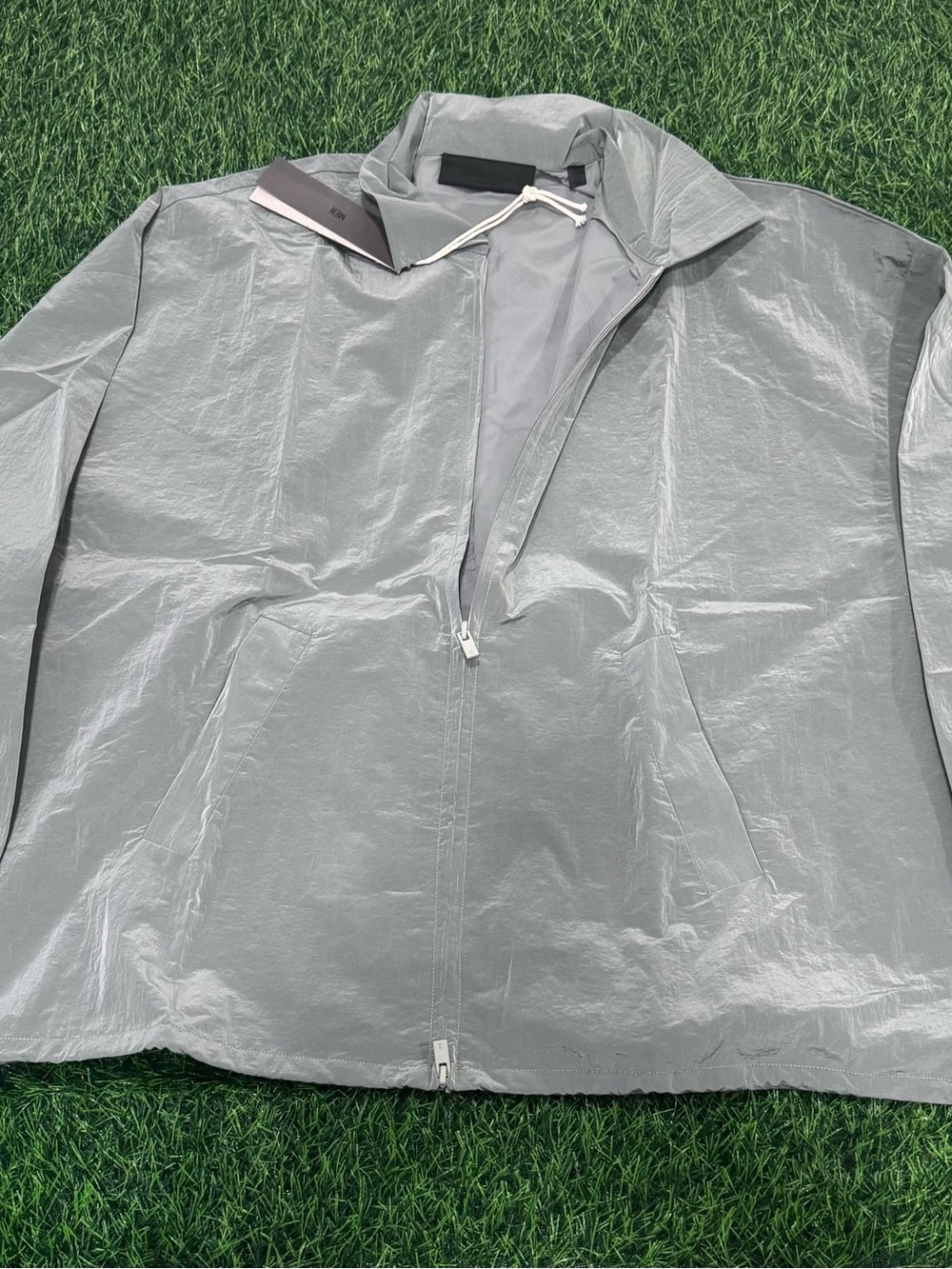The Fear of God Essentials Women's Crinkle Nylon Shell Bomber Jacket